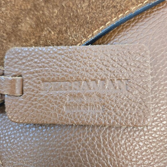 Persaman New York Pebble Leather & Suede Convertible Crossbody Handbag - Picture 3 of 10